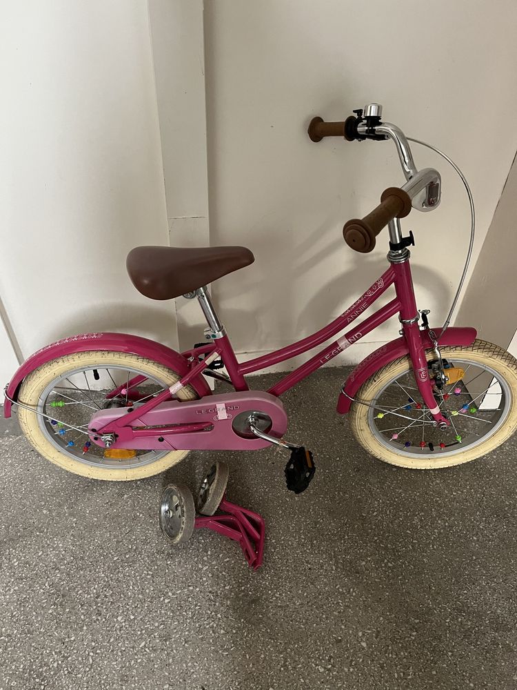 Legrand różowy 16 cali rower dla dziewczynki