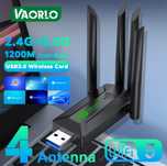 Двохдіапазонний WiFi адаптер 4 антени 1200 Мбіт/с USB 3.0 2.4GHz/5GHz