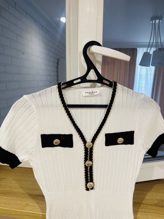 Сукня Sandro Paris біла оригінал