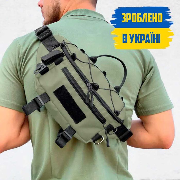 Сумка бананка тактична чоловіча TOR M15 олива поясна на груди