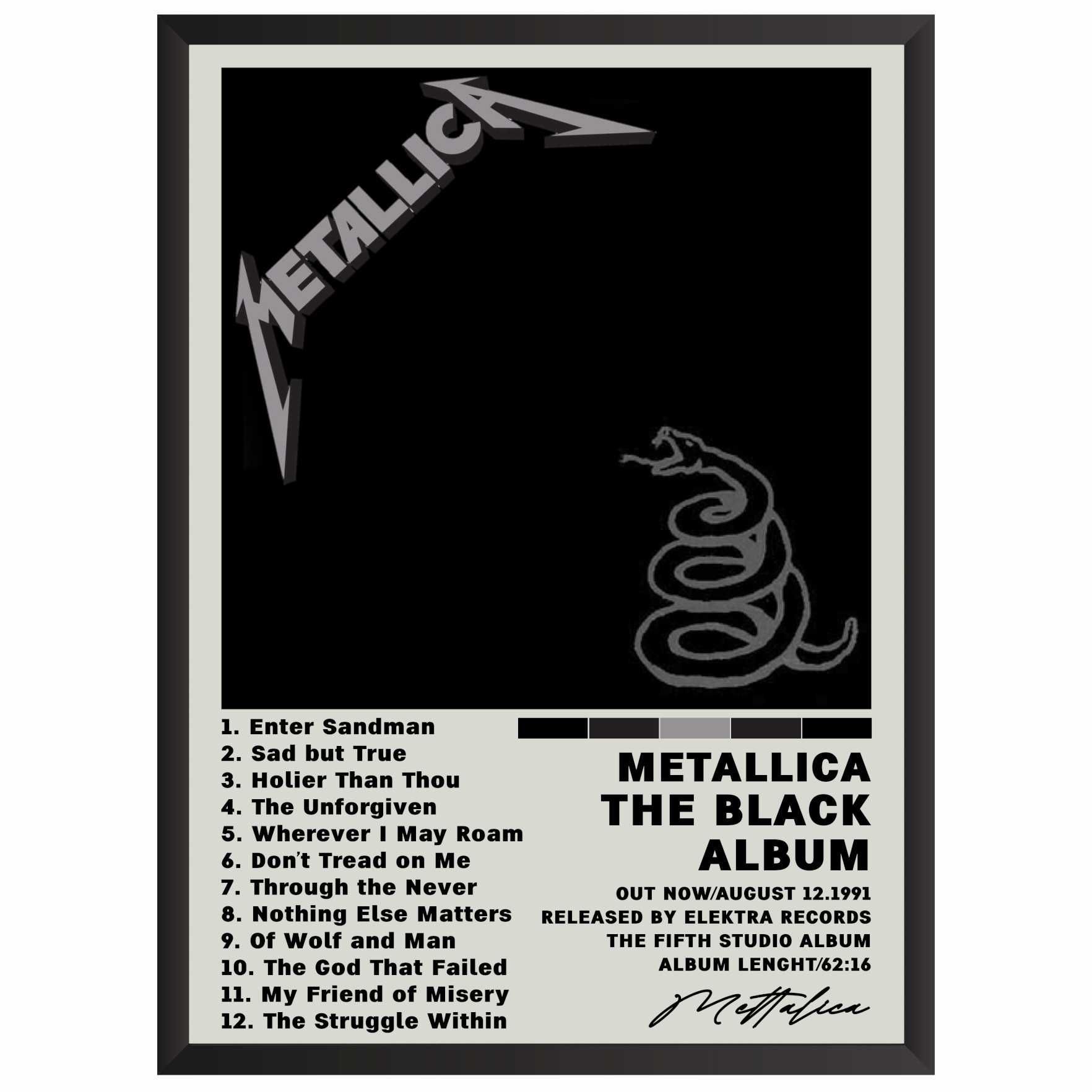 Metallica The Black Album Plakat Obraz z albumem prezent