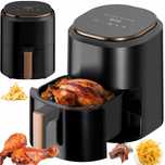 nowa frytkownica beztłuszczowa air fryer linbox kolorowe ikony czarna
