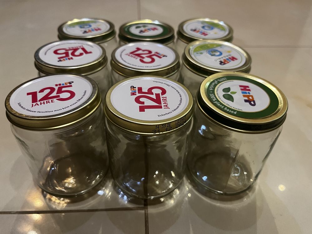 18 szt słoiczki słoiki 160g z wieczkami po obiadkach dla dzieci