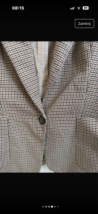 Klasyczna marynarka / żakiet w krateczkę Zara Woman