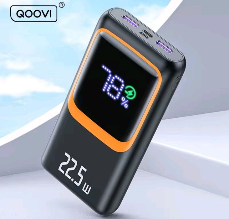 QOOVI 22,5 Вт Power Bank 10000 мАг/20000 мАг Зовнішній великий акумуля