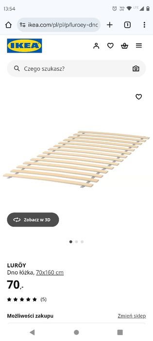 Łóżko dziecięce IKEA Kritter 70x160 komplet z materacem i barierką och