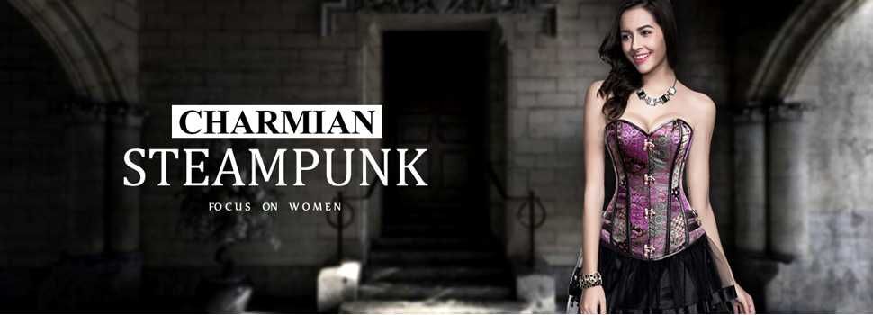 SEKSOWNY Damski gorset Steampunk XL + STRINGI CHarmian