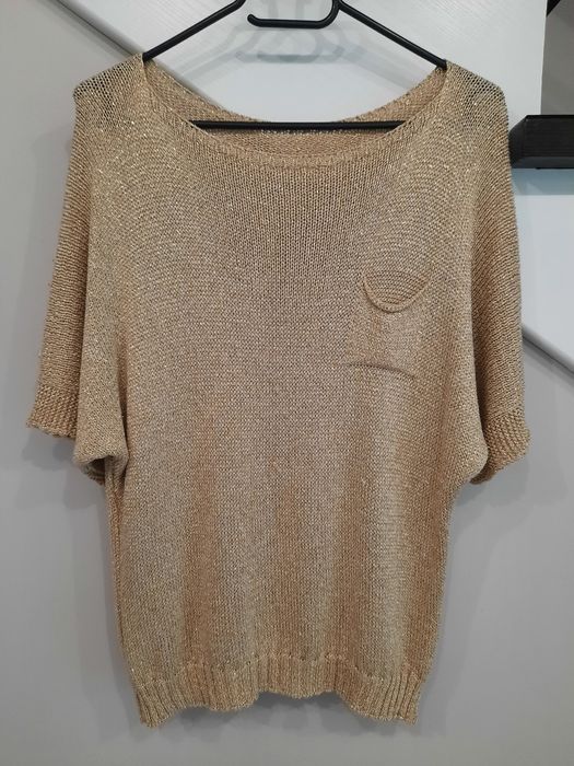 Śliczna bluzka włoska New colllection jakość premium złota nitka