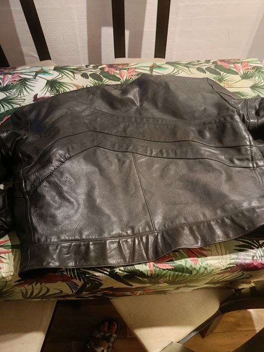 Skórzany komplet kurtka i spodnie motocyklowy