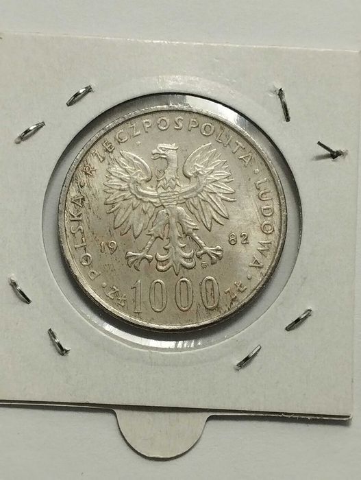 Sprzedam kopię monety w holderze Polska 1000 złotych 1982r.
