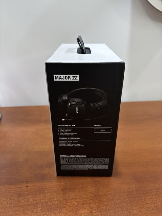 Marshall Major IV Auscultadores Preto Bluetooth novos / selados
