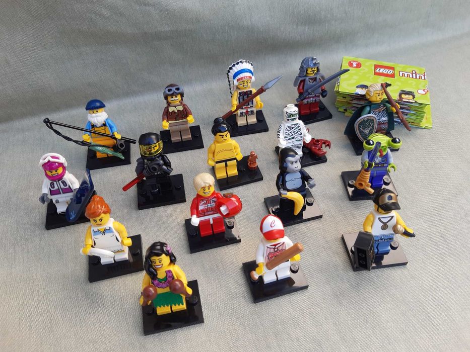 Lego 16 Minifiguras Series 3 Colecção Completa com Folhetos Originais