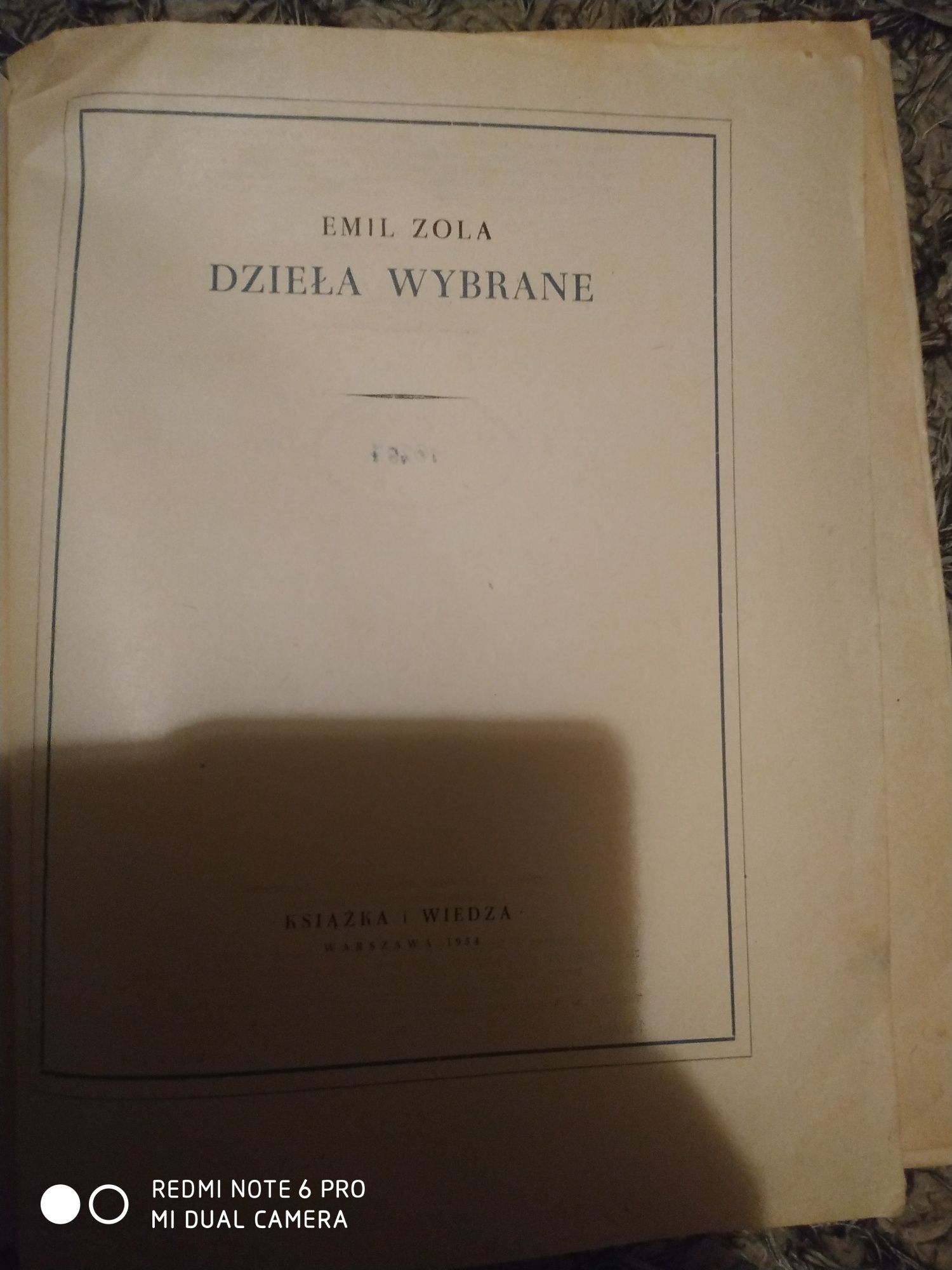 Emil Zola, dzieła wybrane .1954rok