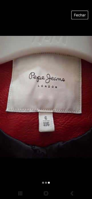 Casaco cabedal menina