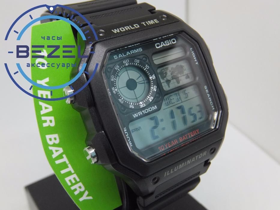 ОРИГІНАЛ|НОВИЙ:Чоловічий годинник Casio AE-1200WH-1AV Класика|ГАРАНТІЯ