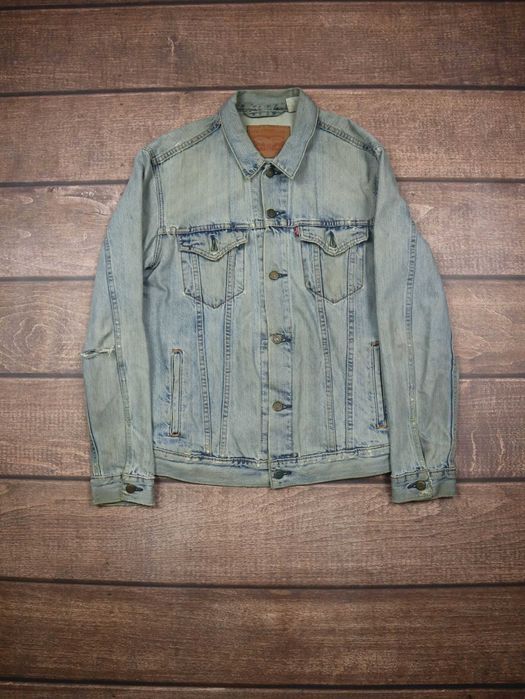 Levis Levi's Denim Jacket Kurtka jeansowa dżinsowa niebieska dziurami