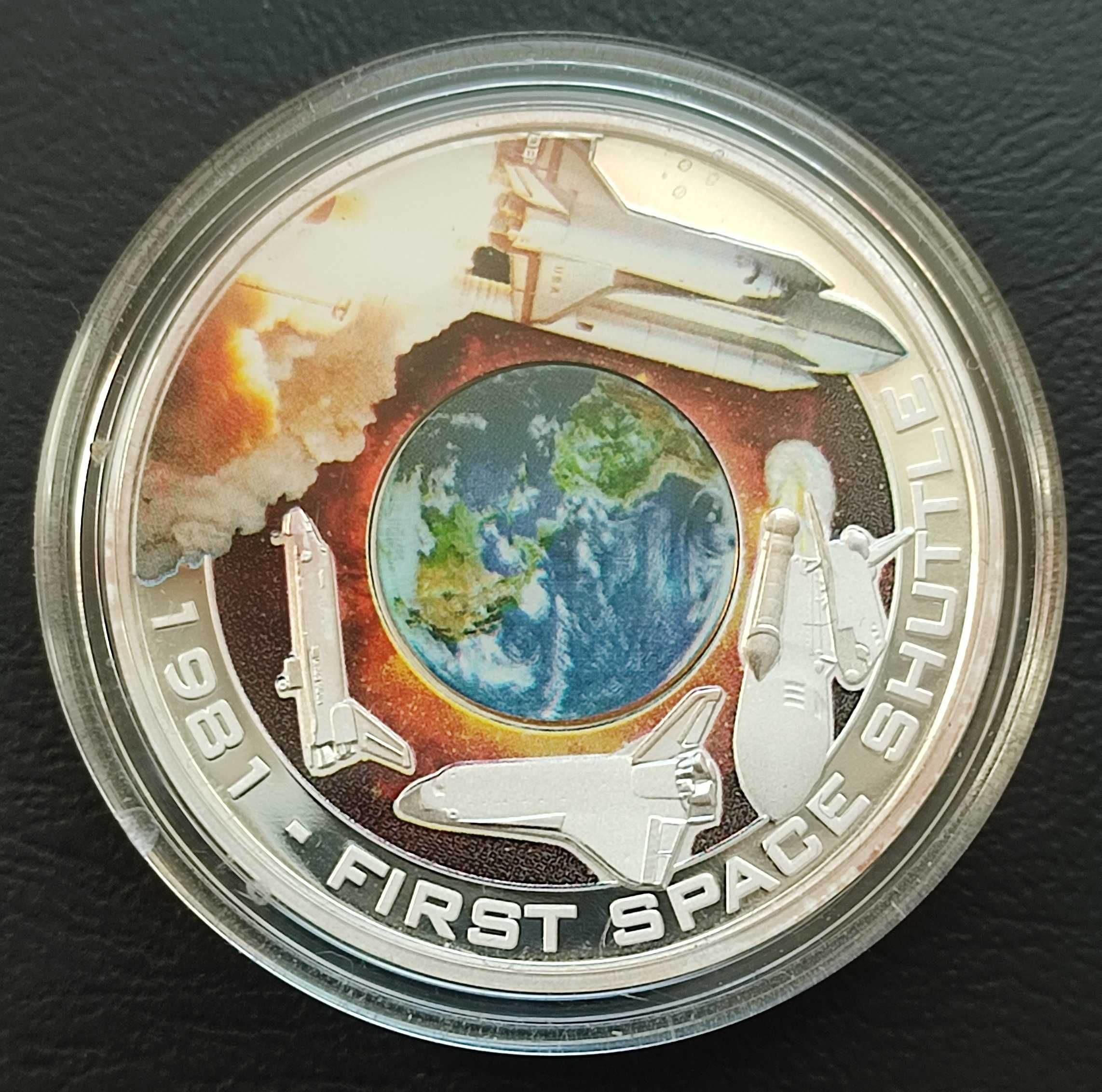 2010 Cook Islands Orbiting First Space Shuttle $1 Proof Silver