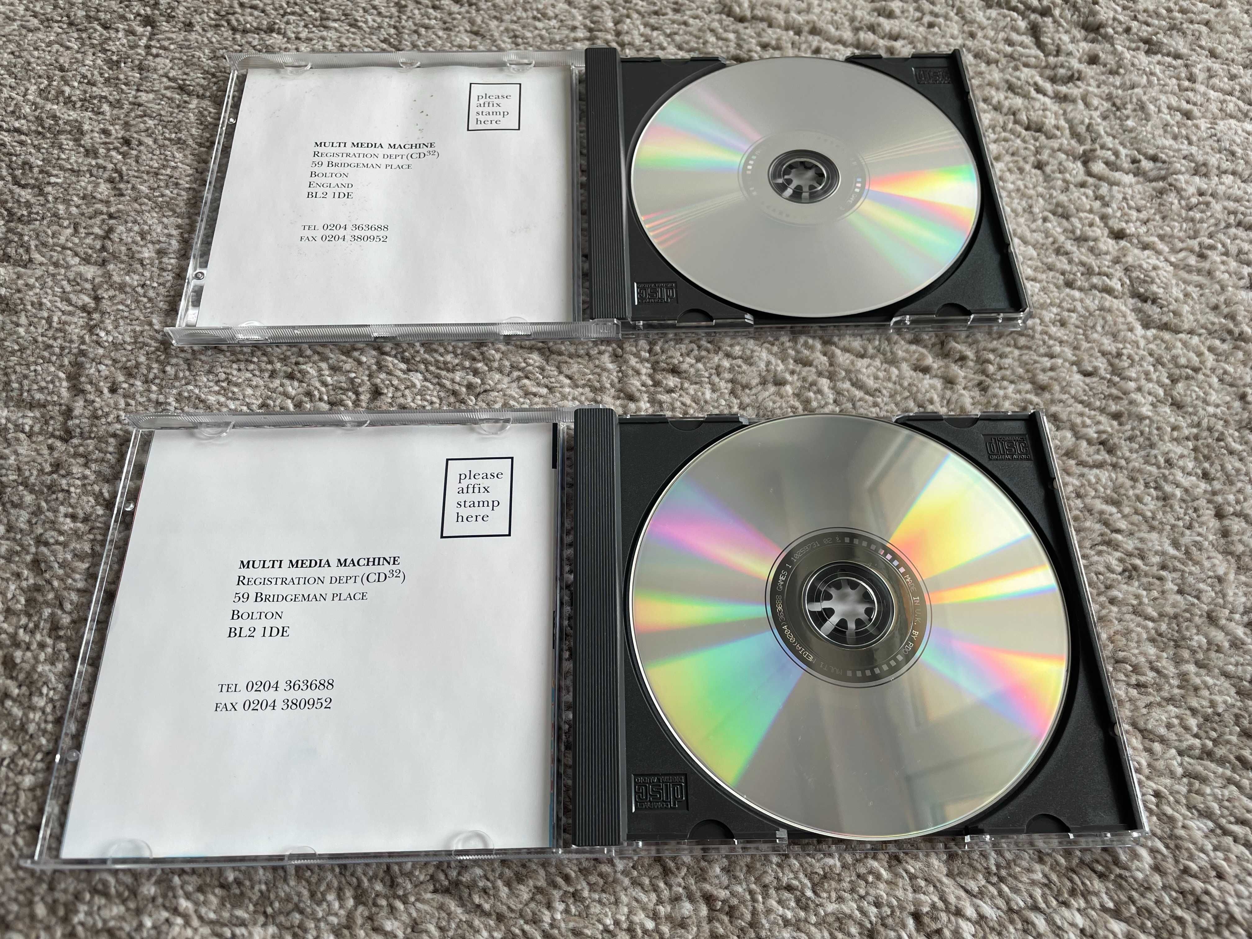 Dwie płyty z grami do Amiga CD32/ CDTV