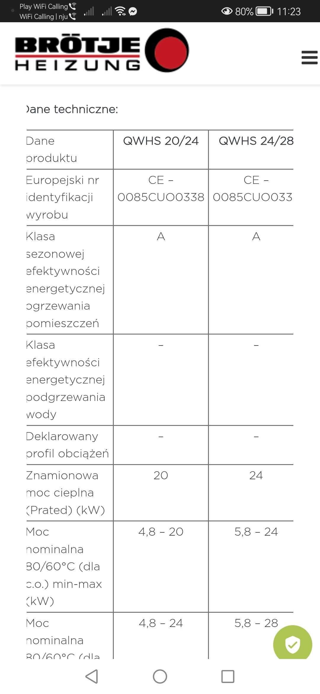 Sprzedam jednofukcyjny kocioł gazowy kondensacyjny Brotje QWHS 20/24