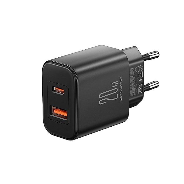 Ładowarka Eu Joyroom Jr-tcf05/20w Usb-a Usb-c + kabel Usb-c - czarna