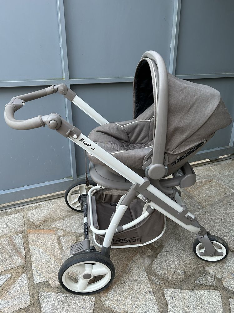 Carrinho de bebe trio bebecar com isofix para carro + acessórios