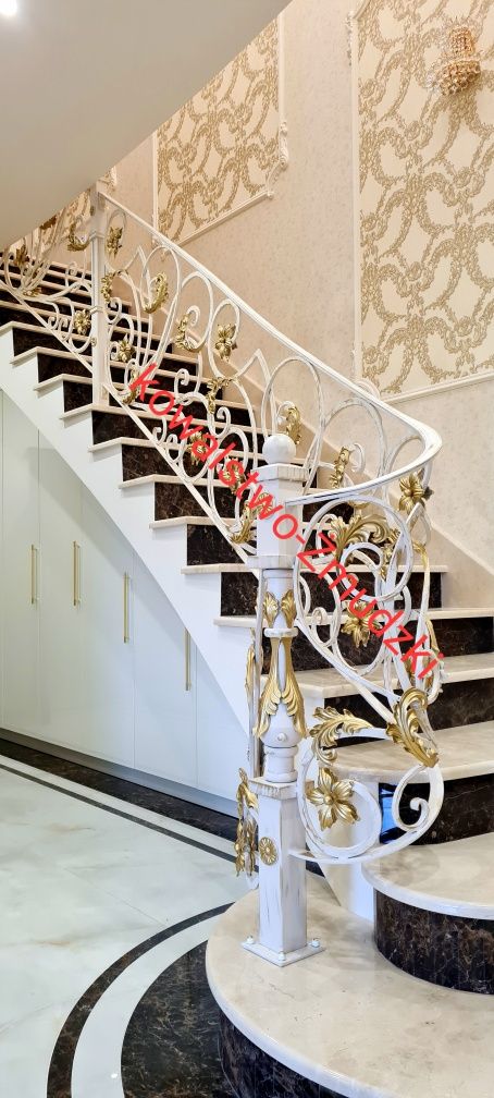 Ażurowa balustrada nowoczesna balkonowa taras loft kowalstwo bramy