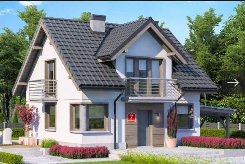 Sprzedam dom w stanie surowym  82 m pow użytk + 20 m wiata garażowa