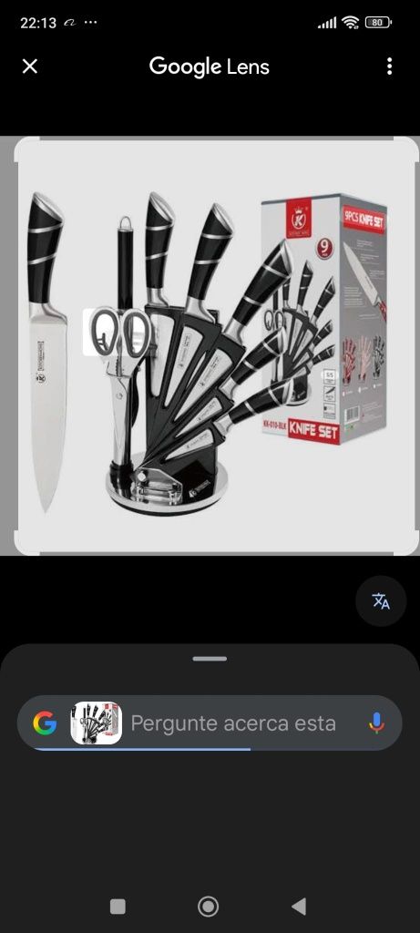 Conjunto de facas de cozinha