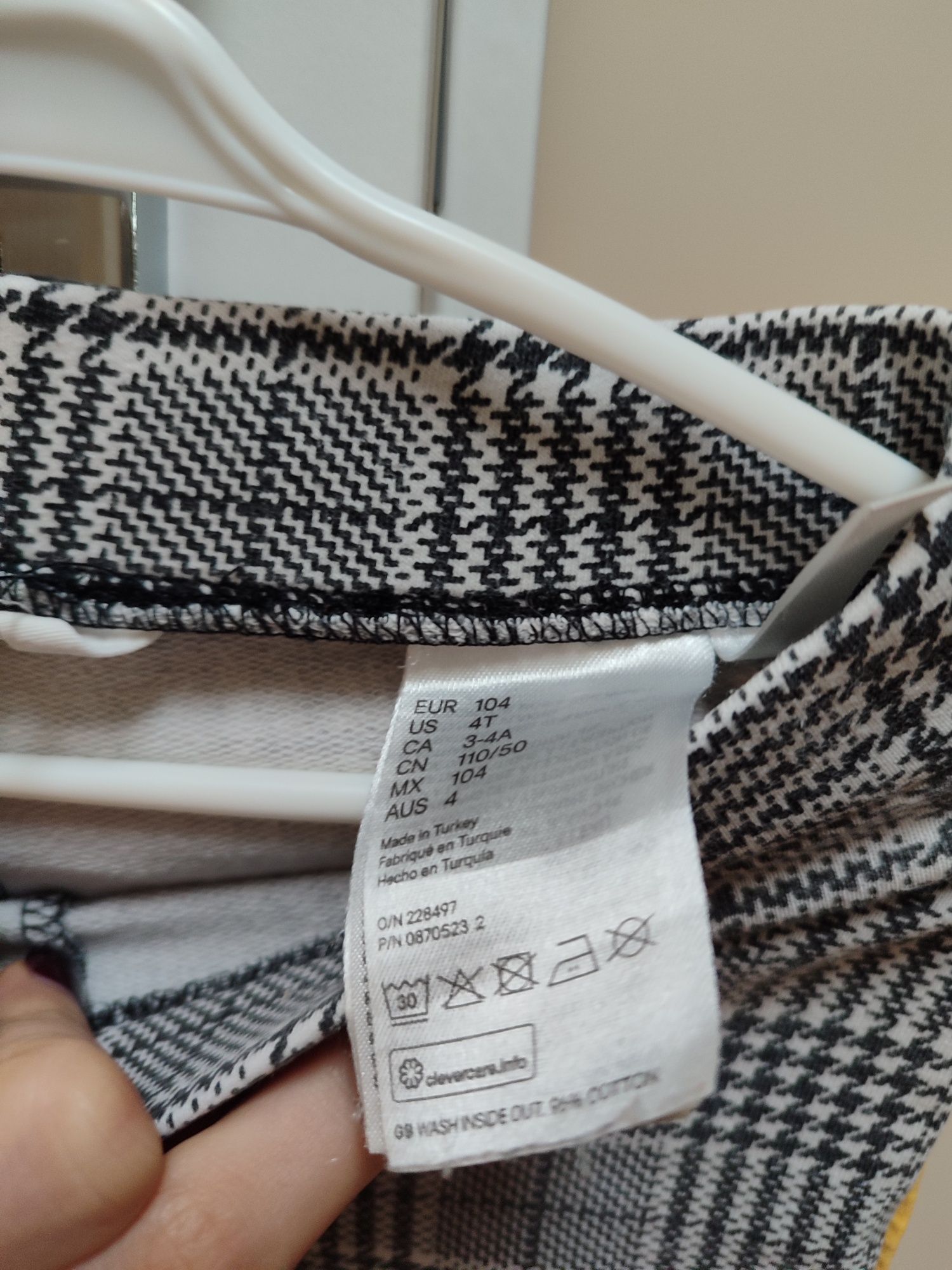 Legginsy dziewczęce w kratę