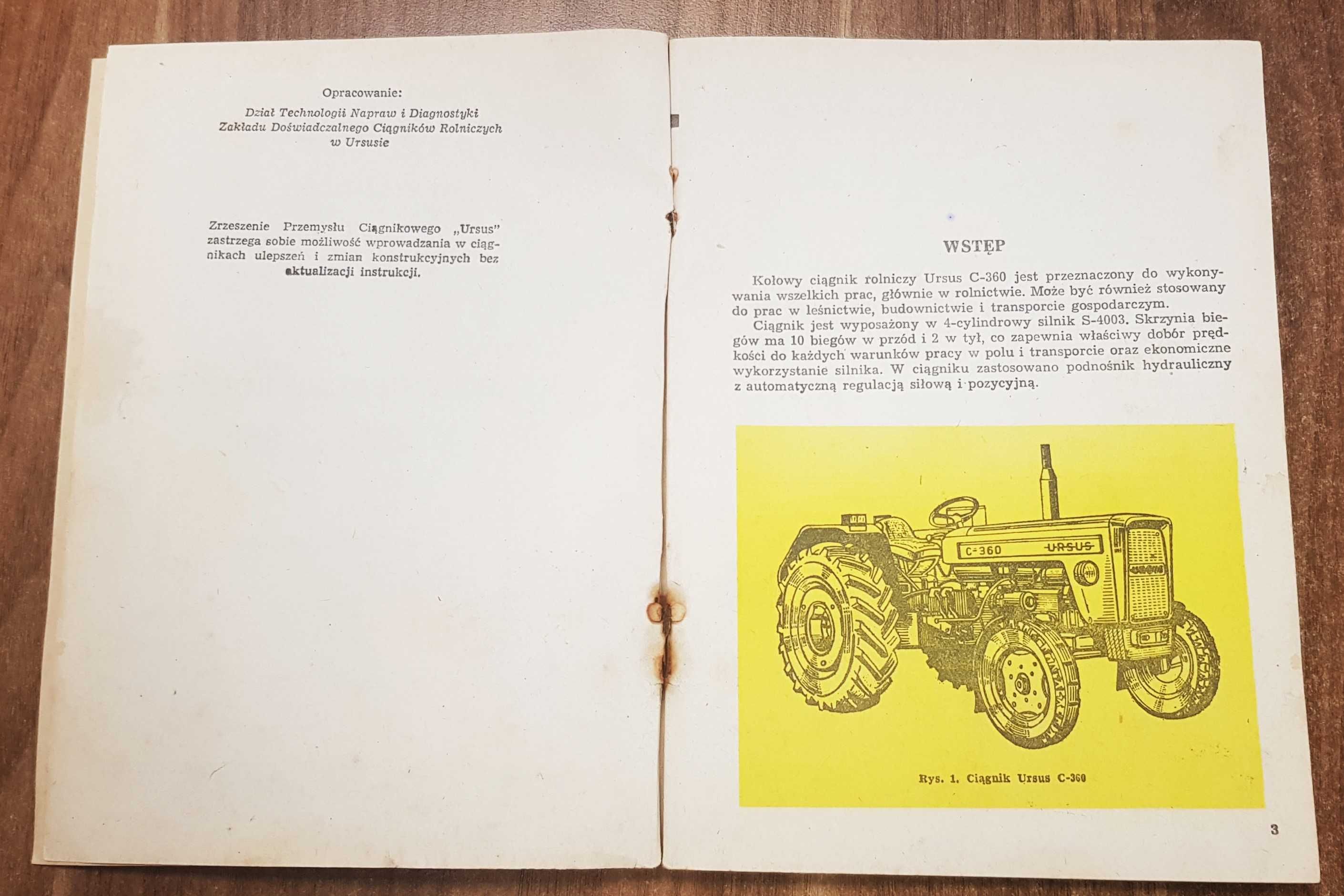 Ursus C-360 Instrukcja obsługi ciągnika rolniczego