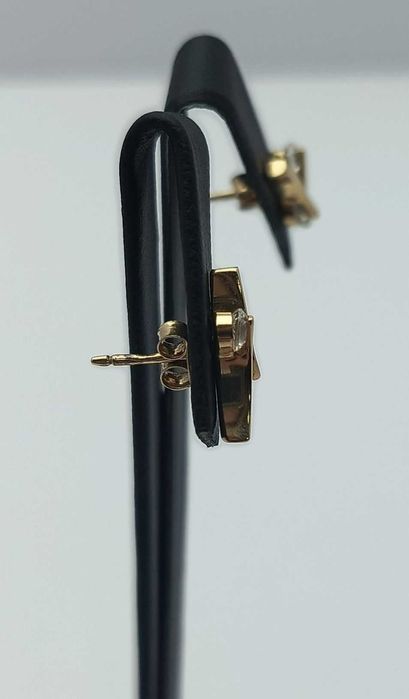 Eleganckie Złote Kolczyki 2,85g p585 Sztyft