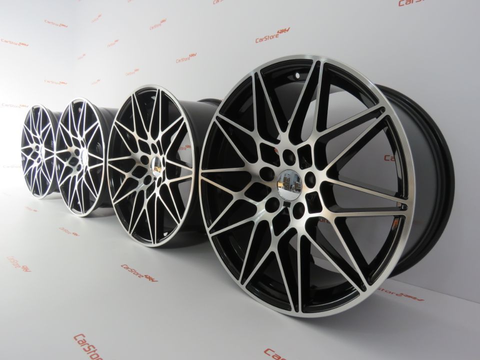 Jantes Look Bmw M4 GTS 18 x 8.5 et35 + 9.5 et 40 5x120 Pretas + Polida