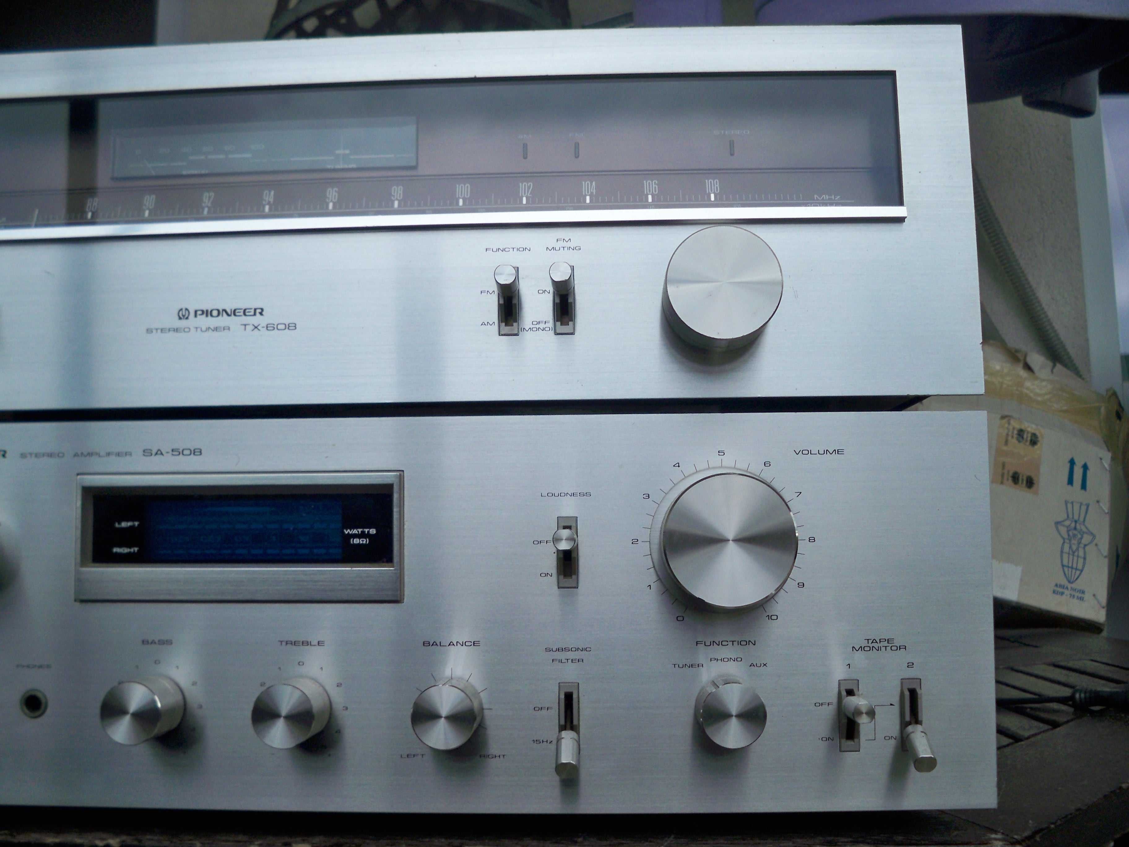 wieża wzmacniacz Pioneer SA-508 i tuner TX-608