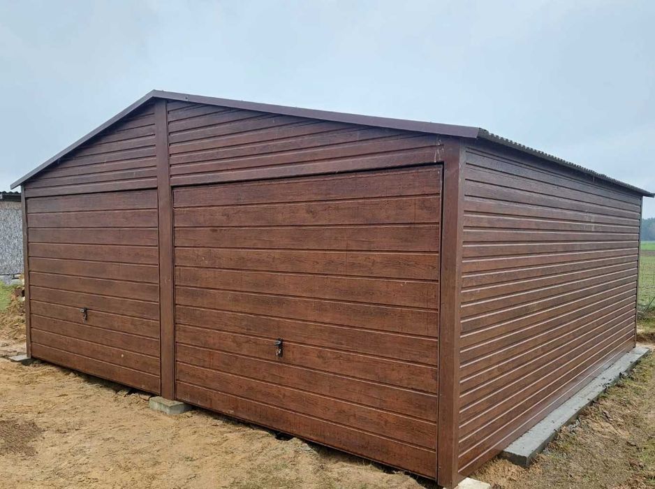 Garaż Blaszany Magazyn Schowek kolor drewnopodobny wymiary