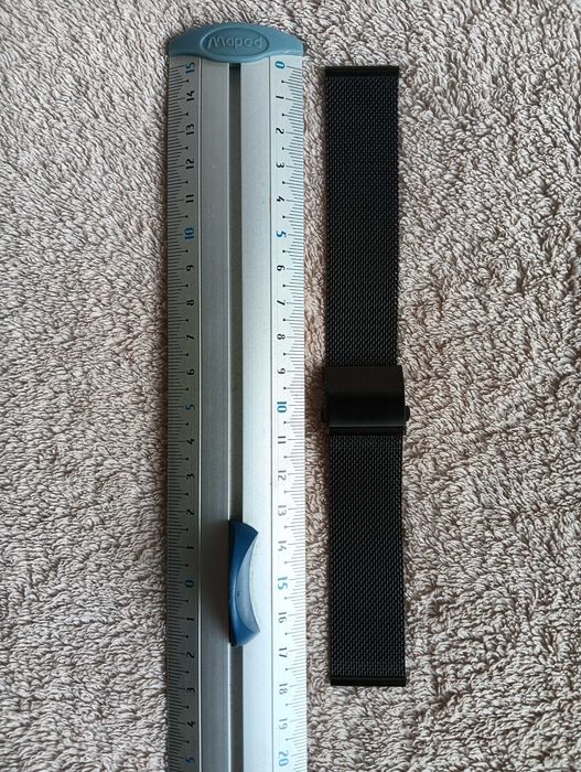 Bransoleta EACHE SSM06-B-22 22 mm czarna mesh