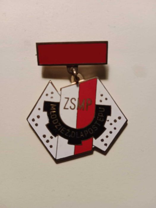 Odznaka ZSMP „Młodzież dla postępu” PRL – emalia, oryginał