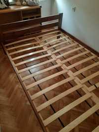 Łóżko podwójne drewniane Meble Magnat Eko 140x200 orzech