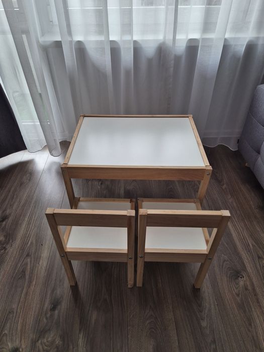 Stolik dziecięcy i krzesełka Ikea drewniane Lätt