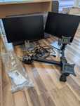 Dell U2414HB 24" x2 | ramię | półka na kable