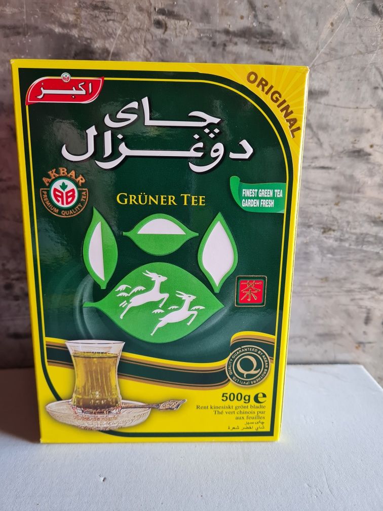 Акція Чай зелений середьолистовий Akbar Do Ghazal дві газелі акбар 500