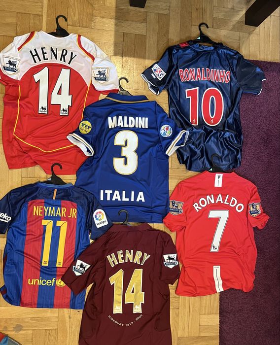 Koszulka piłkarska Ronaldo Henry Maldini XL Ronaldinho L Neymar S