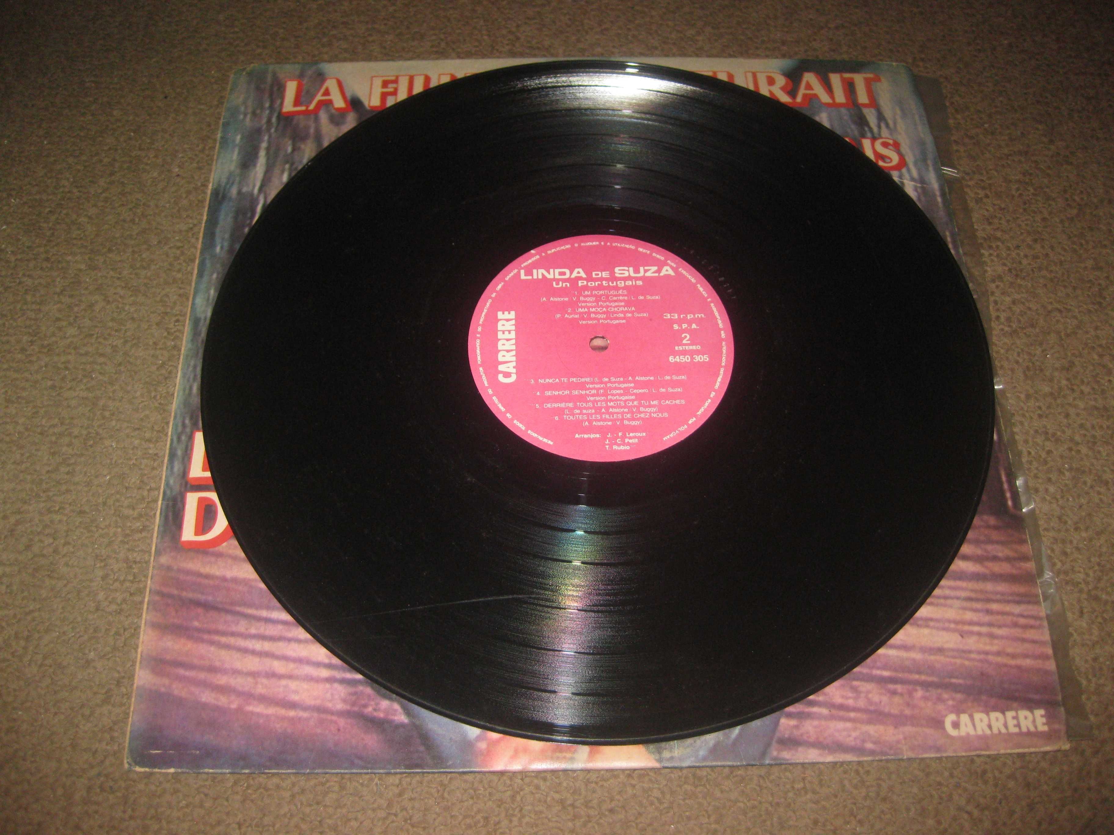 Vinil LP 33 rpm da Linda De Suza "La Fille Qui Pleurait Un Portugais"