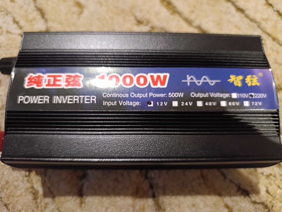 Інвертор, 12 В 220 В  1000 Вт Чистий синус.