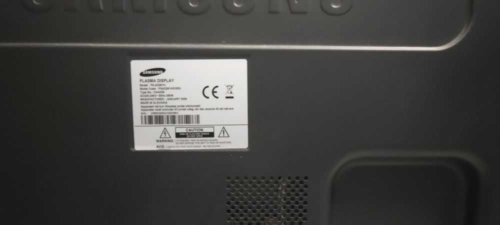 Samsung Plasma Display, modelo PS-42Q9H