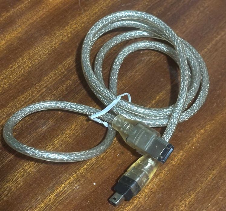 Kabel FireWire IEEE1394 4-pin 6-pin przeźroczysty 1m