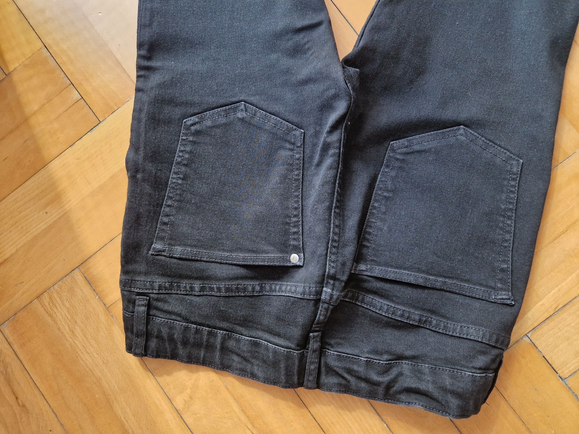 Czarne jeansowe spodnie h&m