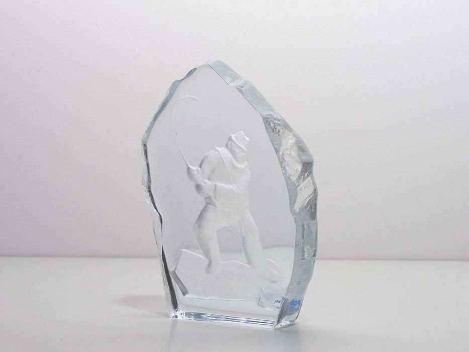 Peça decorativa em cristal - Pescador