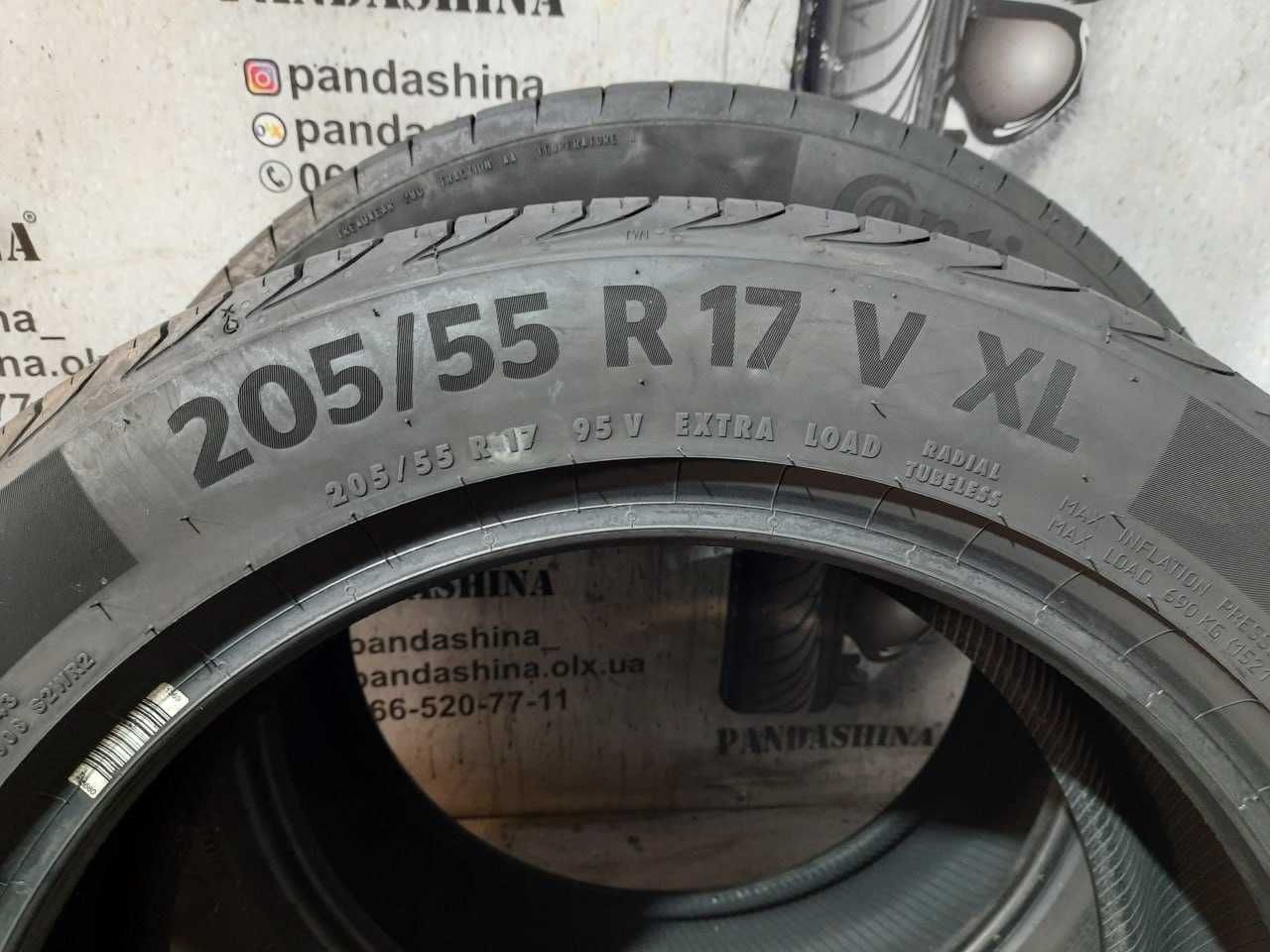 Шини 6мм 205/55 R17 CONTINENTAL PremiumContact 6 б/у літо склад