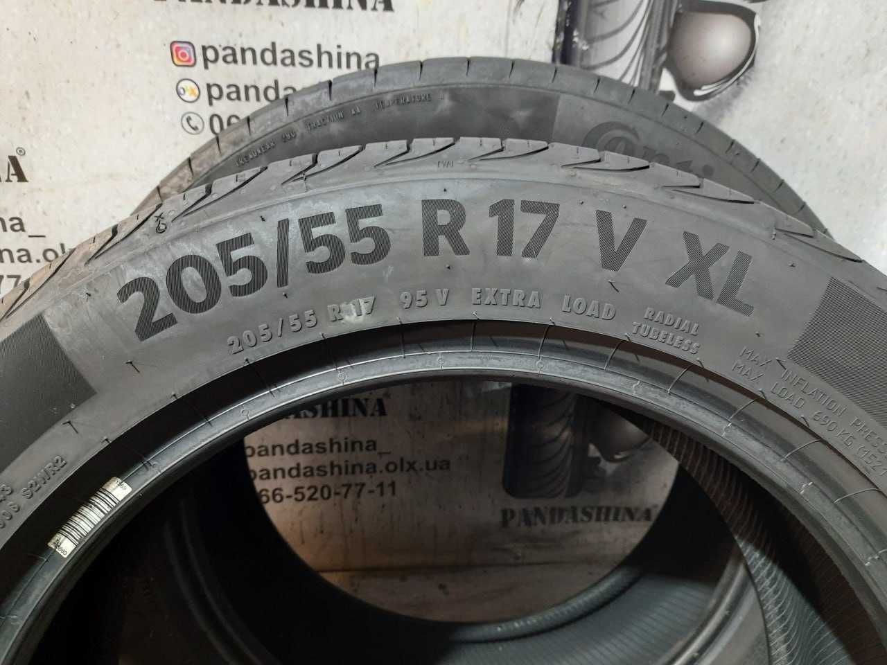 Шини 6мм 205/55 R17 CONTINENTAL PremiumContact 6 б/в літо склад