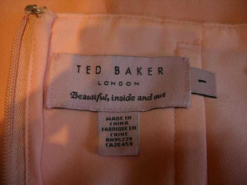 TED BAKER LONDON ЛЮКС 100% Шелк Изысканное Платье Выпускной Свадьба